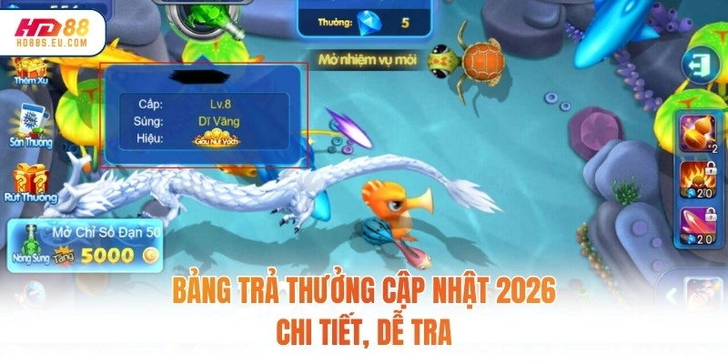 Bảng trả thưởng cập nhật 2026 chi tiết, dễ tra